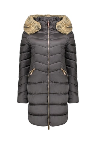 Doudoune longue Bololitaeak - Beige et noir