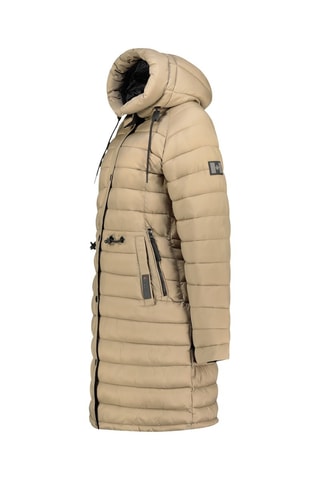 Doudoune longue Batigeak - Beige et noir
