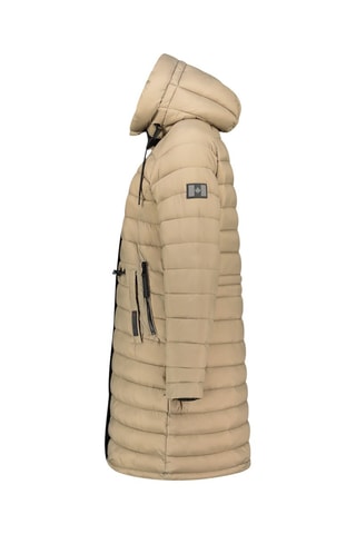 Doudoune longue Batigeak - Beige et noir