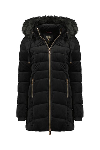Doudoune en velours à capuche Biloveak - Noir