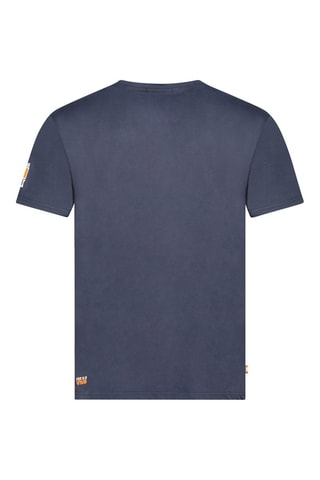 T-shirt - Blanc, bleu et orange