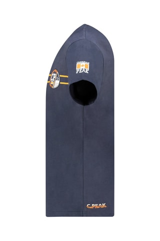 T-shirt - Blanc, bleu et orange