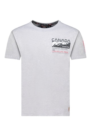 T-shirt Jholmeak - Blanc, gris et rouge