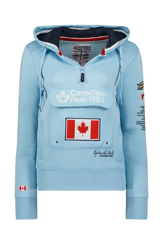 Sweat à capuche Gyrelle - Blanc, rouge et bleu