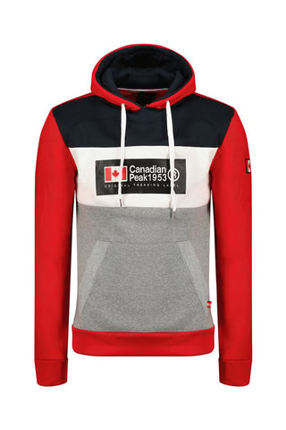 Sweat à capuche Golemeak - Blanc, noir, rouge et gris