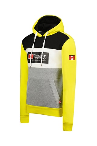 Sweat à capuche Golemeak - Blanc, noir, rouge, jaune et gris