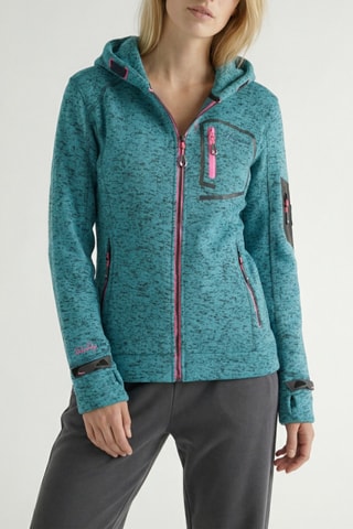 Sweat à capuche Telectrana - Turquoise chiné