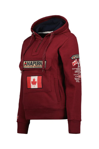 Sweat à capuche Gymana - Bordeaux