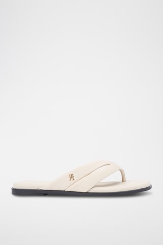 Tongs en cuir de mouton - Beige