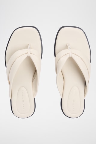 Tongs en cuir de mouton - Beige