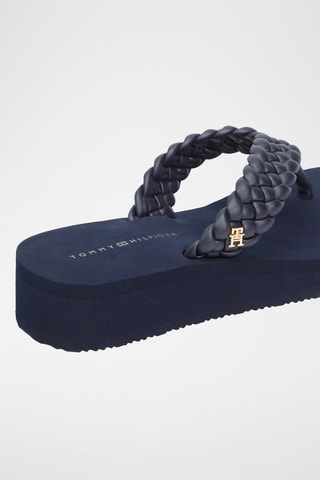 Tongs compensées - Bleu marine