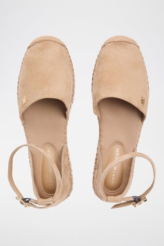 Espadrilles en cuir de mouton nubuck - Marron clair