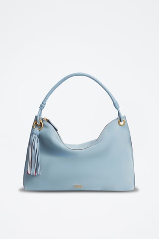 Sac porté épaule en cuir - Ciel