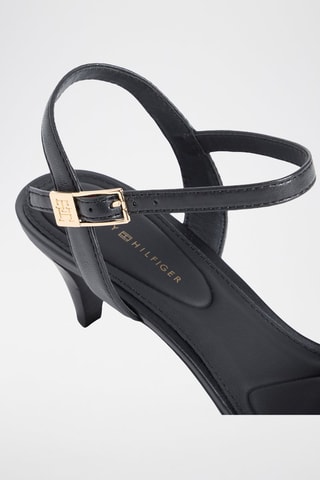 Sandales à talons en cuir nappa - Noir