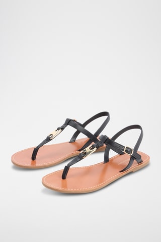 Sandales en cuir - Noir