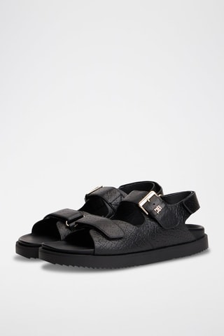 Sandales en cuir nappa - Noir