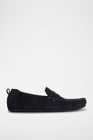 Mocassins en nubuck - Bleu marine