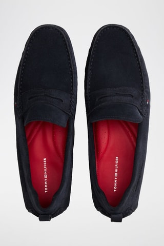 Mocassins en nubuck - Bleu marine