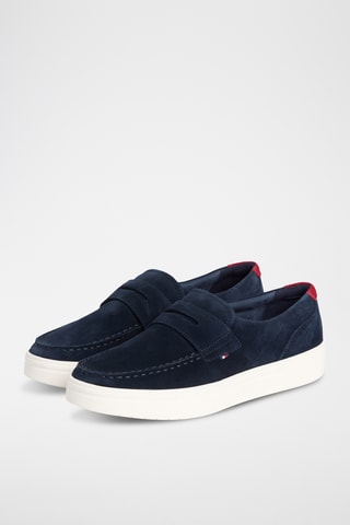 Mocassins en nubuck - Bleu marine