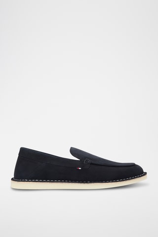 Mocassins en nubuck - Bleu marine