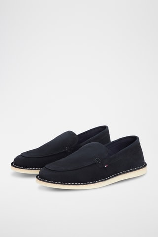 Mocassins en nubuck - Bleu marine