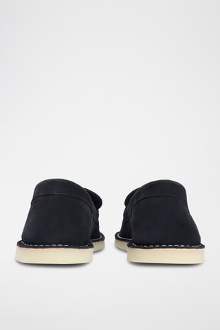 Mocassins en nubuck - Bleu marine