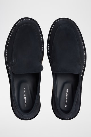 Mocassins en nubuck - Bleu marine