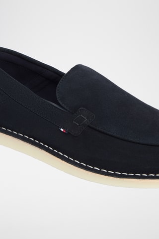 Mocassins en nubuck - Bleu marine