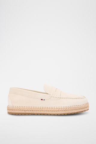 Mocassins en nubuck - Beige clair