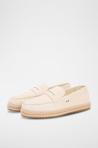 Mocassins en nubuck - Beige clair