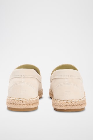Mocassins en nubuck - Beige clair