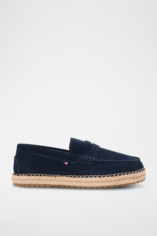 Mocassins en nubuck - Bleu marine