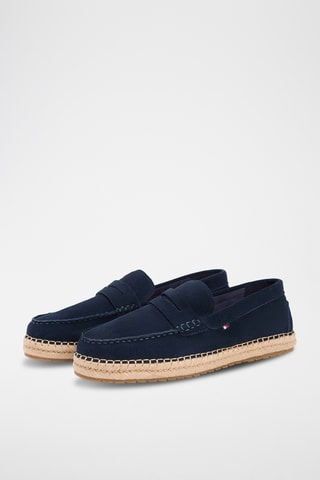 Mocassins en nubuck - Bleu marine