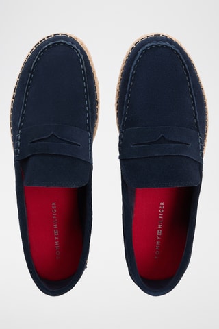 Mocassins en nubuck - Bleu marine