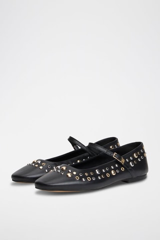 Babies en cuir nappa - Noir