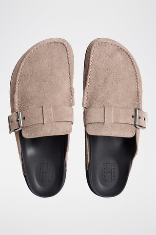 Mules en nubuck - Marron clair