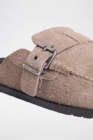 Mules en nubuck - Marron clair