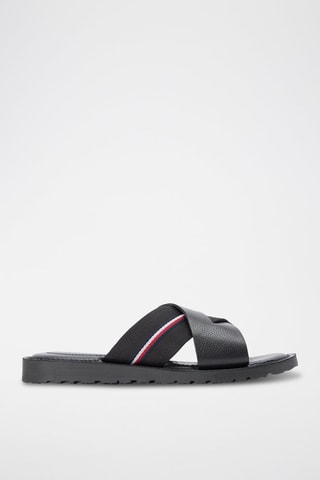 Mules en cuir nappa - Noir