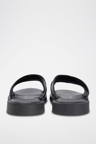 Mules en cuir nappa - Noir