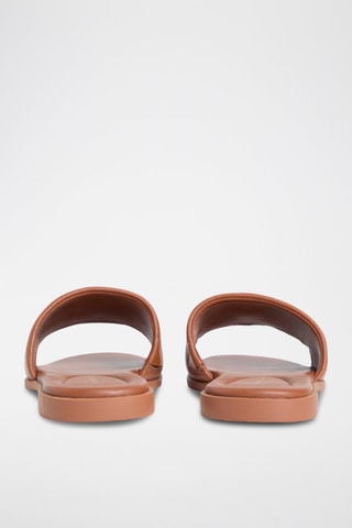 Mules en cuir nappa - Marron