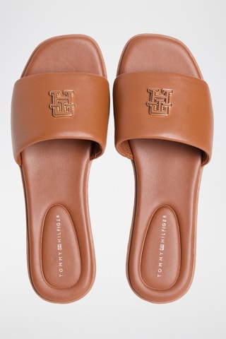 Mules en cuir nappa - Marron