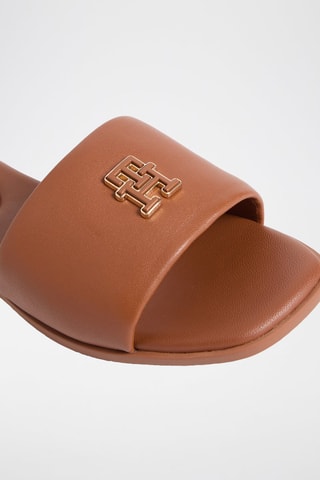 Mules en cuir nappa - Marron