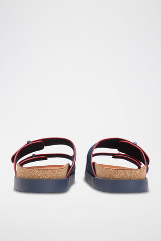 Mules en nubuck - Bleu marine