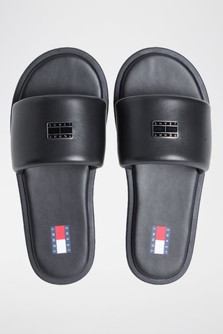 Mules en cuir nappa - Noir