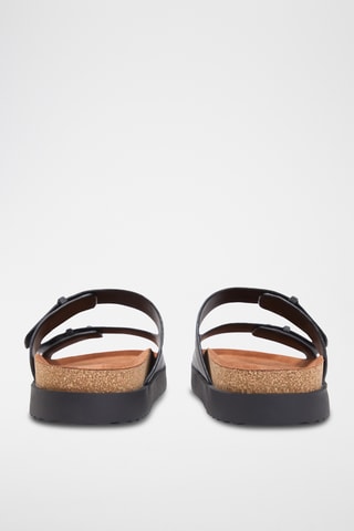 Mules en cuir nappa - Noir