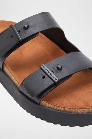Mules en cuir nappa - Noir
