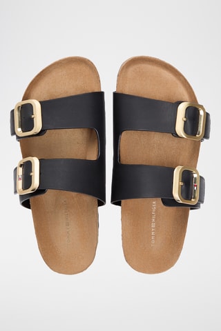 Mules en cuir nappa - Noir