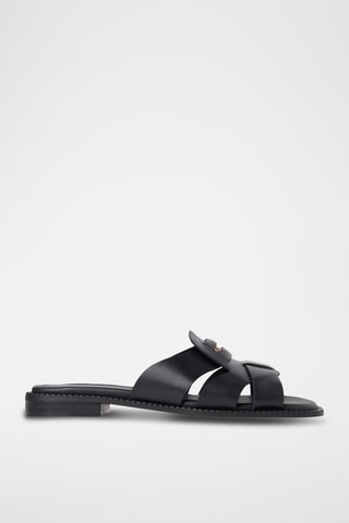 Mules en cuir - Noir