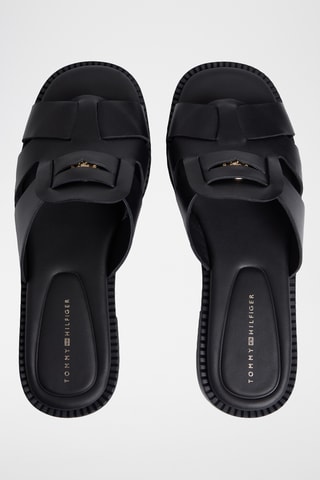 Mules en cuir - Noir