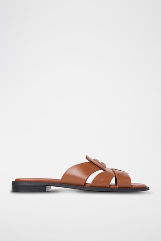 Mules en cuir - Marron